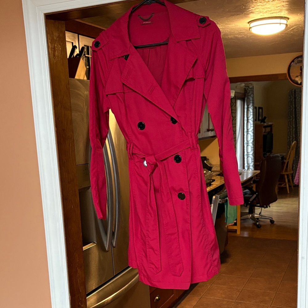 Women's Red Trench Coat